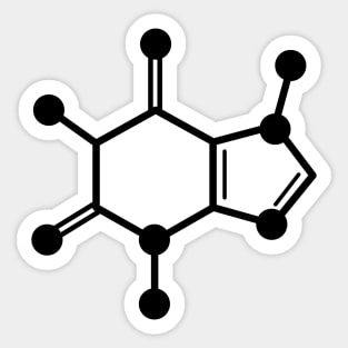 Caffeine Molecule Sticker